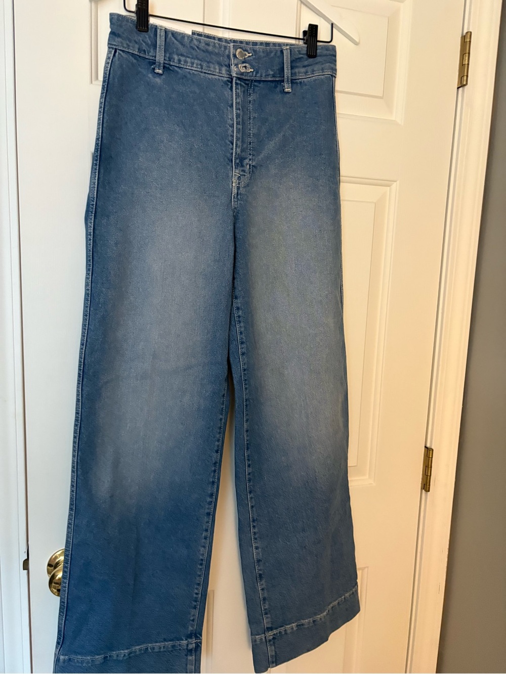 H&M Wide-Leg Jeans in Light Blue Wash